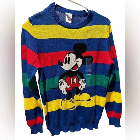 Disney 100 Kid’s Mickey Mouse Stripped Sweater - Picture 2 of 5